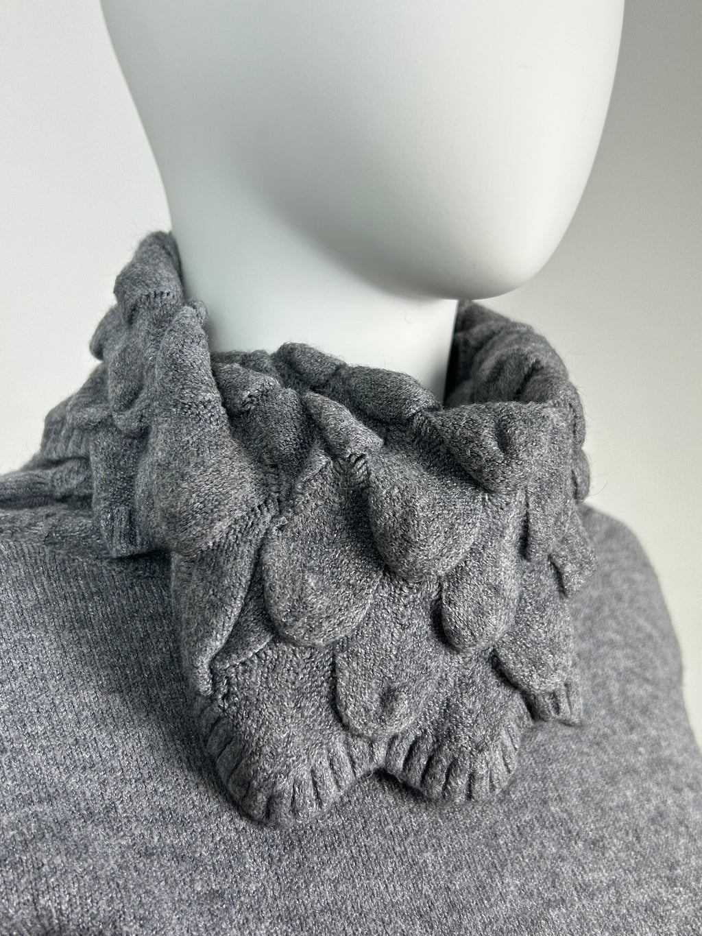 Wool Blend Structurer Turtleneck Sweater