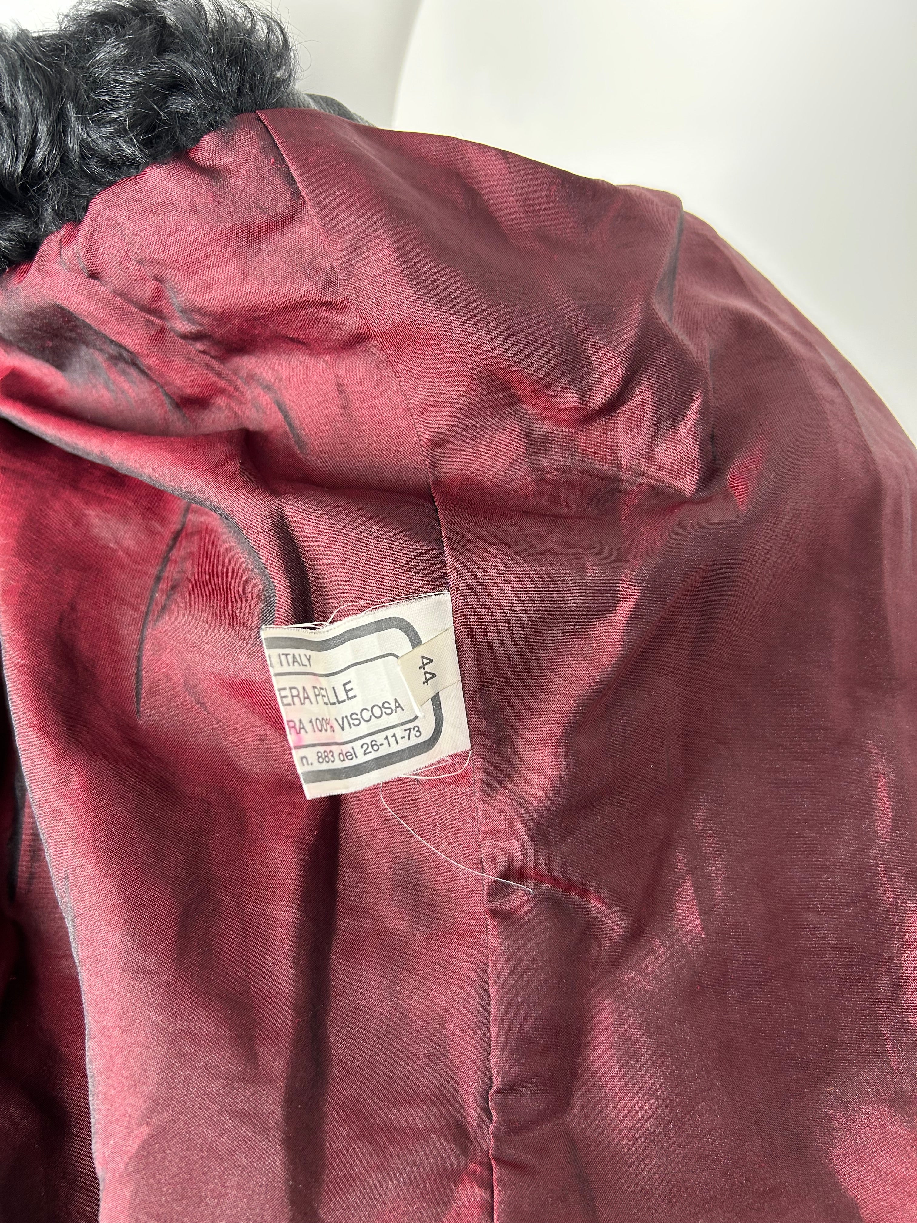 Real Leather Moto Jacket with Real Fur and Belt Details