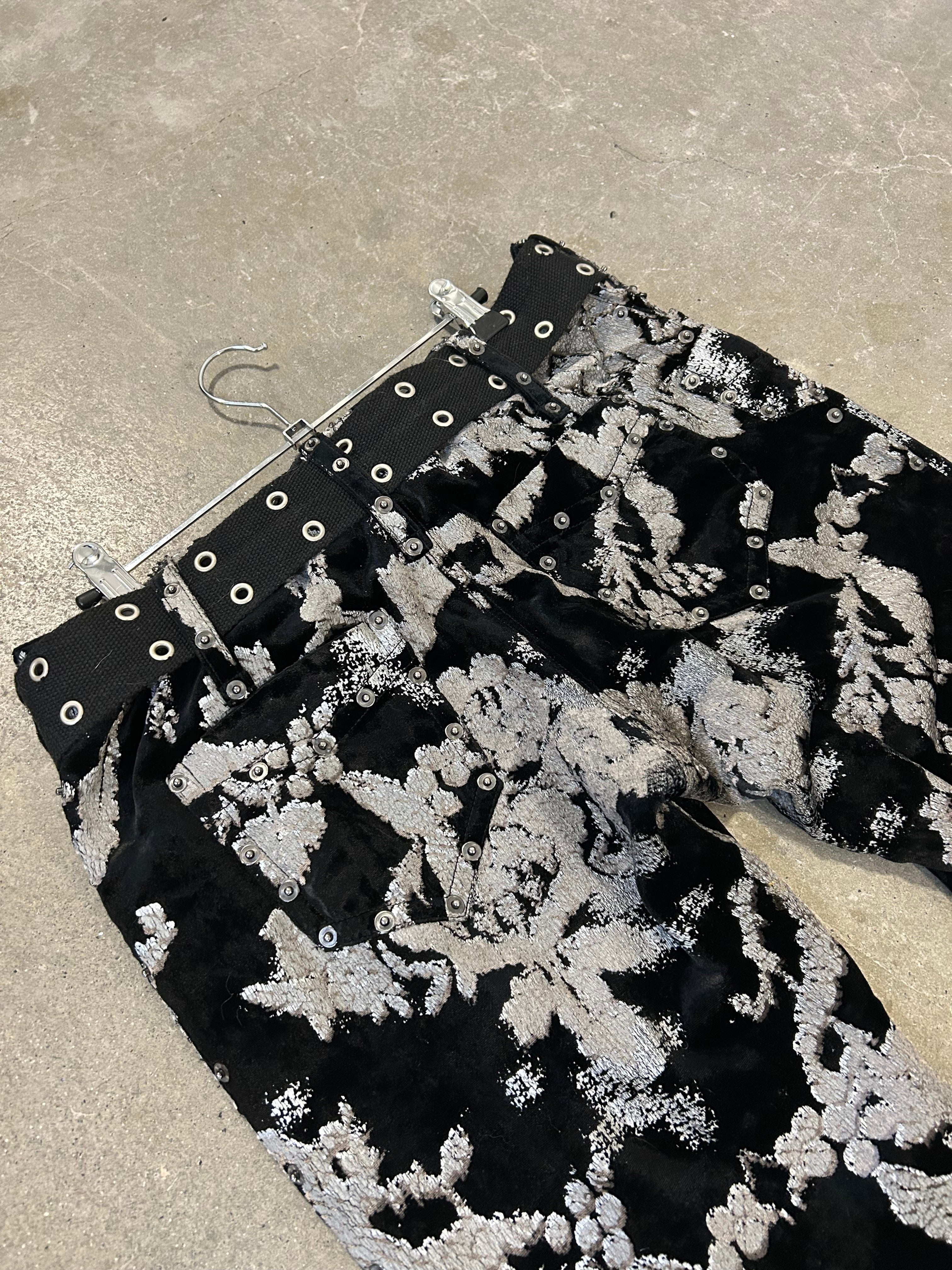 MUNTHE PLUS SIMONSEN Brocade Damask Velvet Trousers