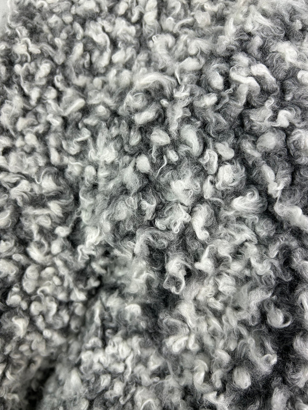 Faux Sheepskin Curled Fur Oversized Jacket with Big Metal Buttons