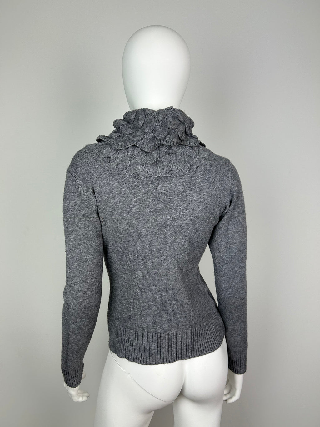 Wool Blend Structurer Turtleneck Sweater