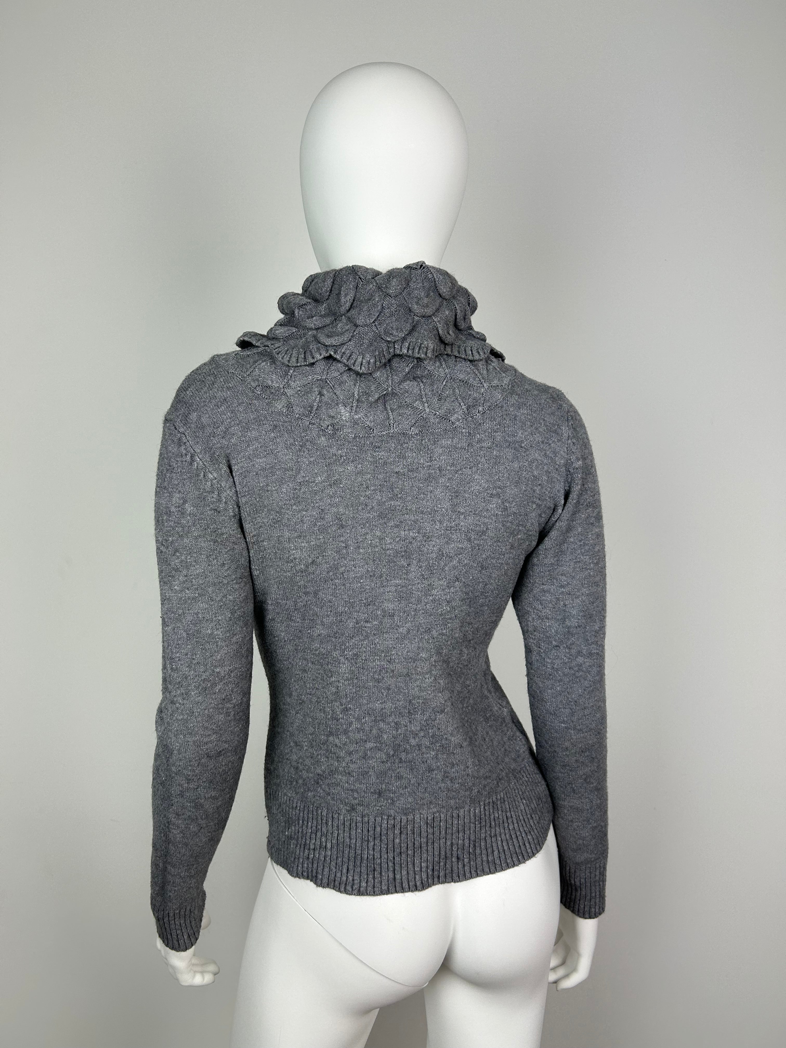 Wool Blend Structurer Turtleneck Sweater