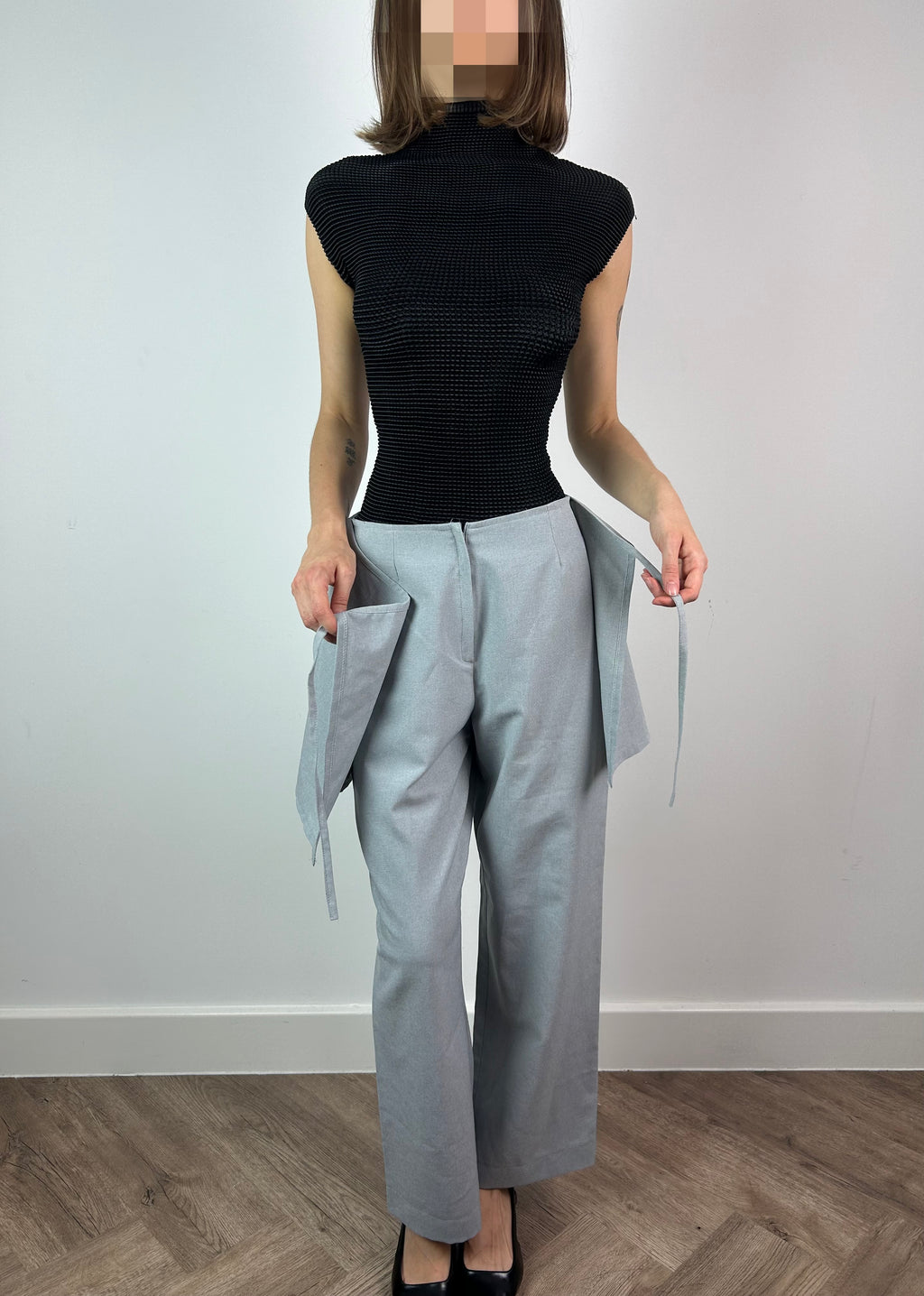 Light Grey Suit Trousers with Skirt