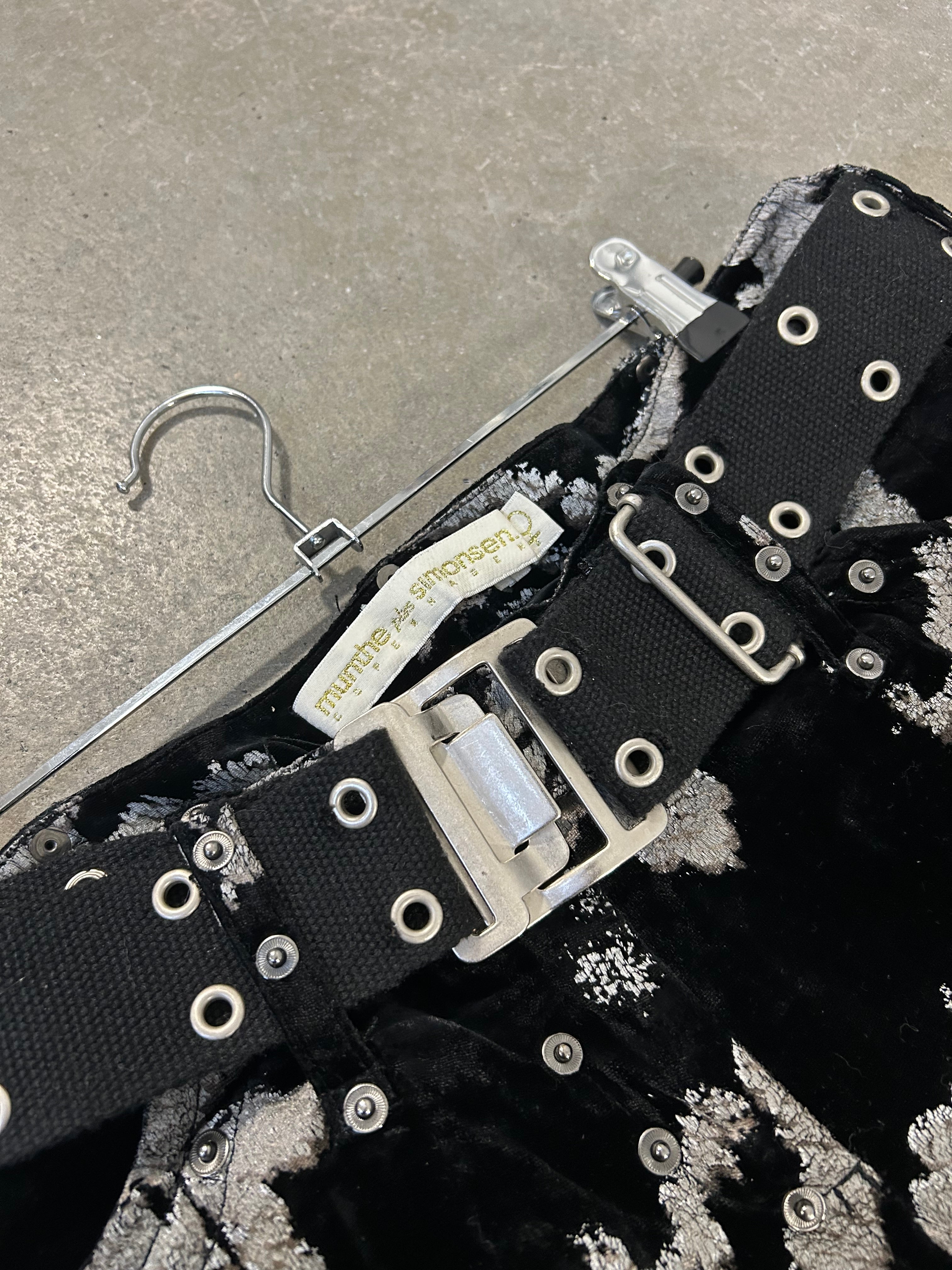 MUNTHE PLUS SIMONSEN Brocade Damask Velvet Trousers