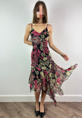 Sparkly Asymmetrical Silk Midi Dress
