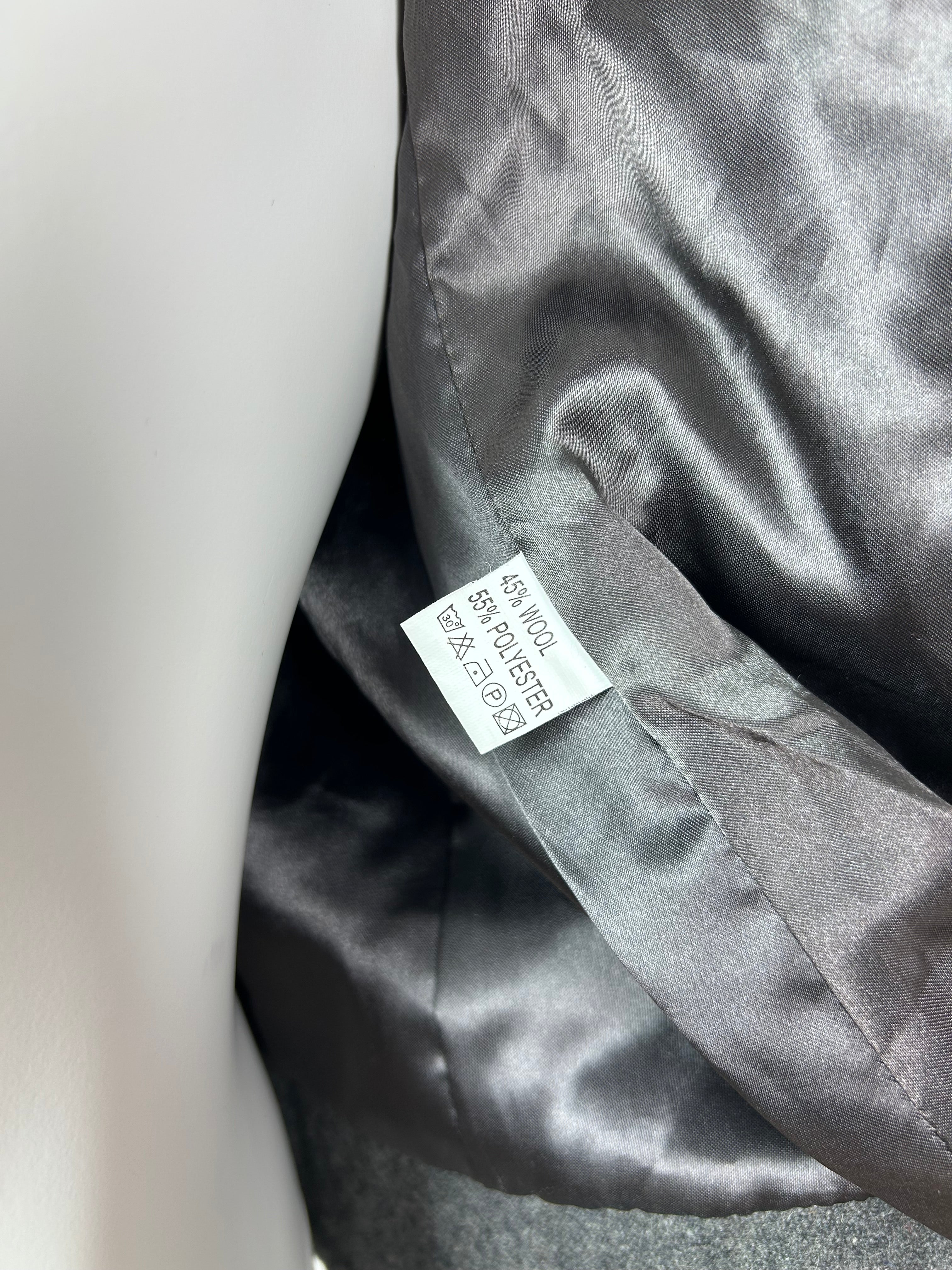 Wool Blend Military Coat with Belt