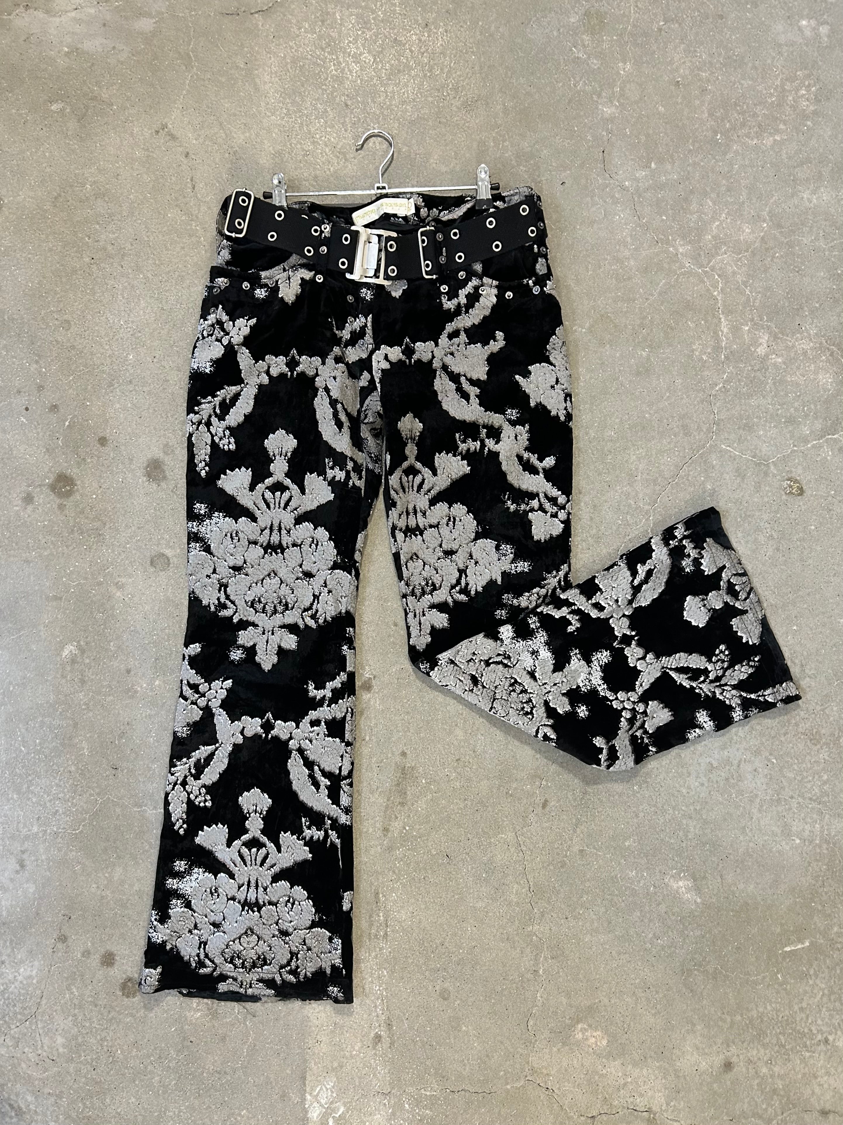 MUNTHE PLUS SIMONSEN Brocade Damask Velvet Trousers