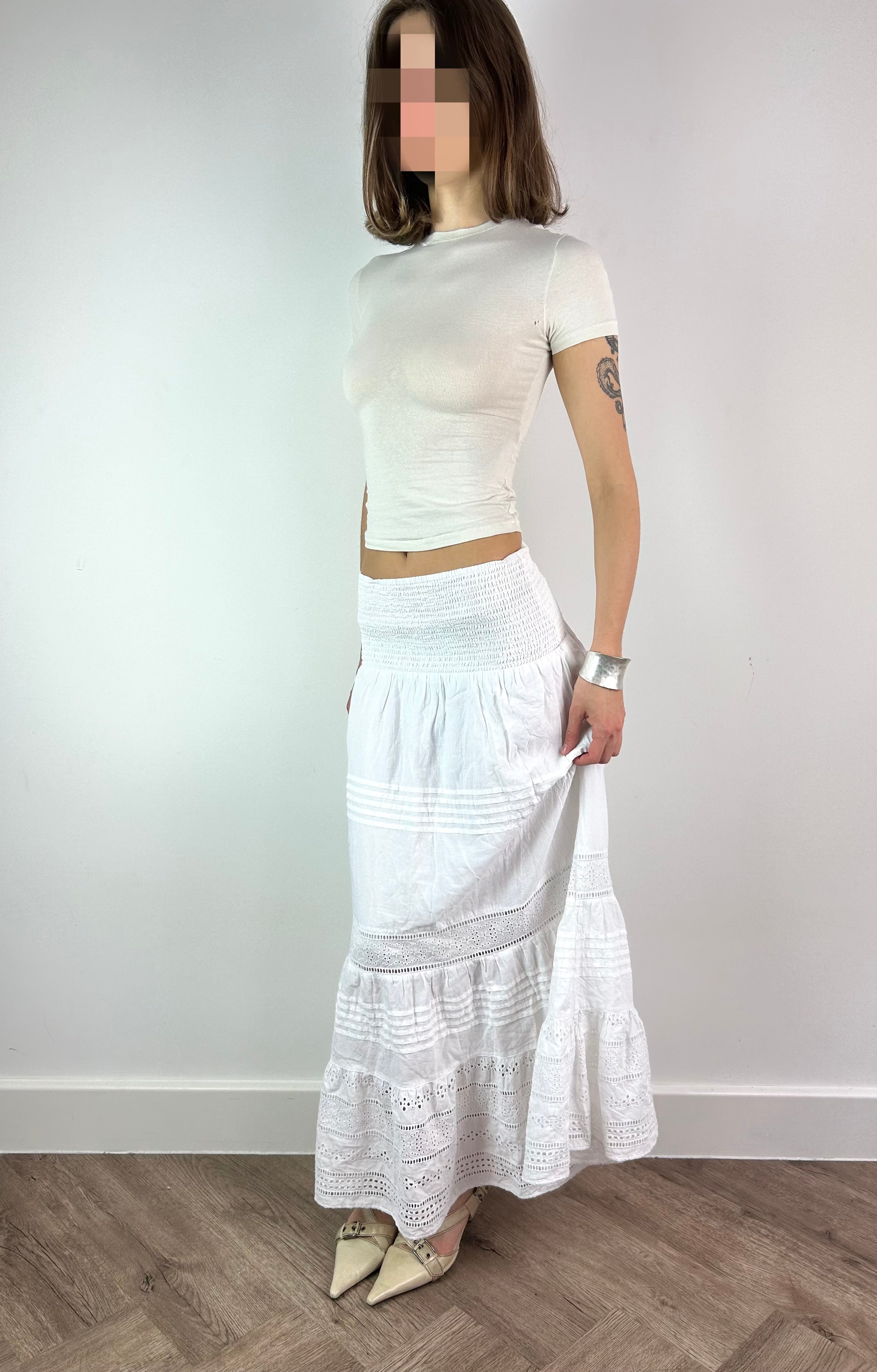 White Lace Maxi Skirt
