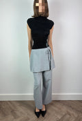 Light Grey Suit Trousers with Skirt