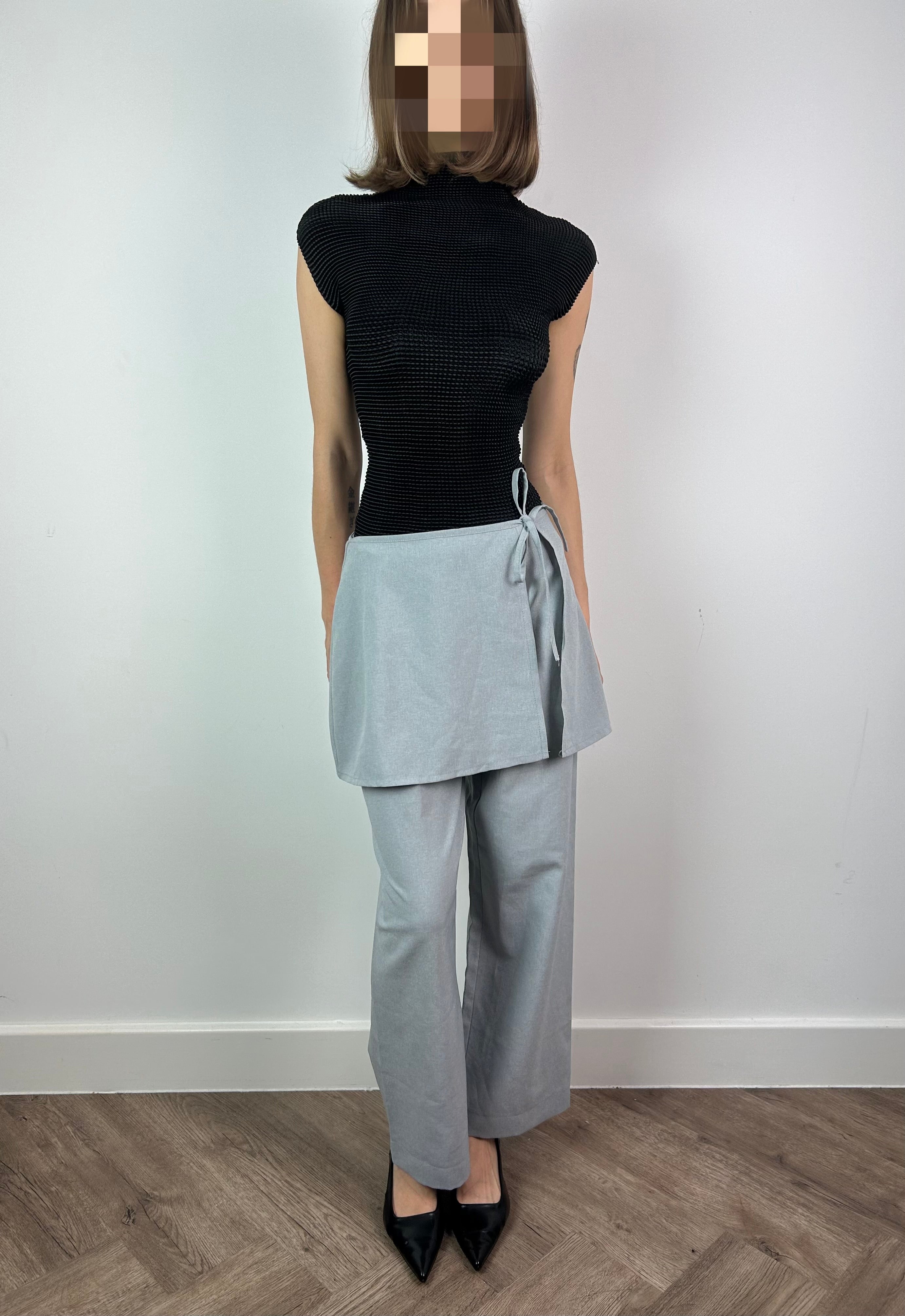 Light Grey Suit Trousers with Skirt