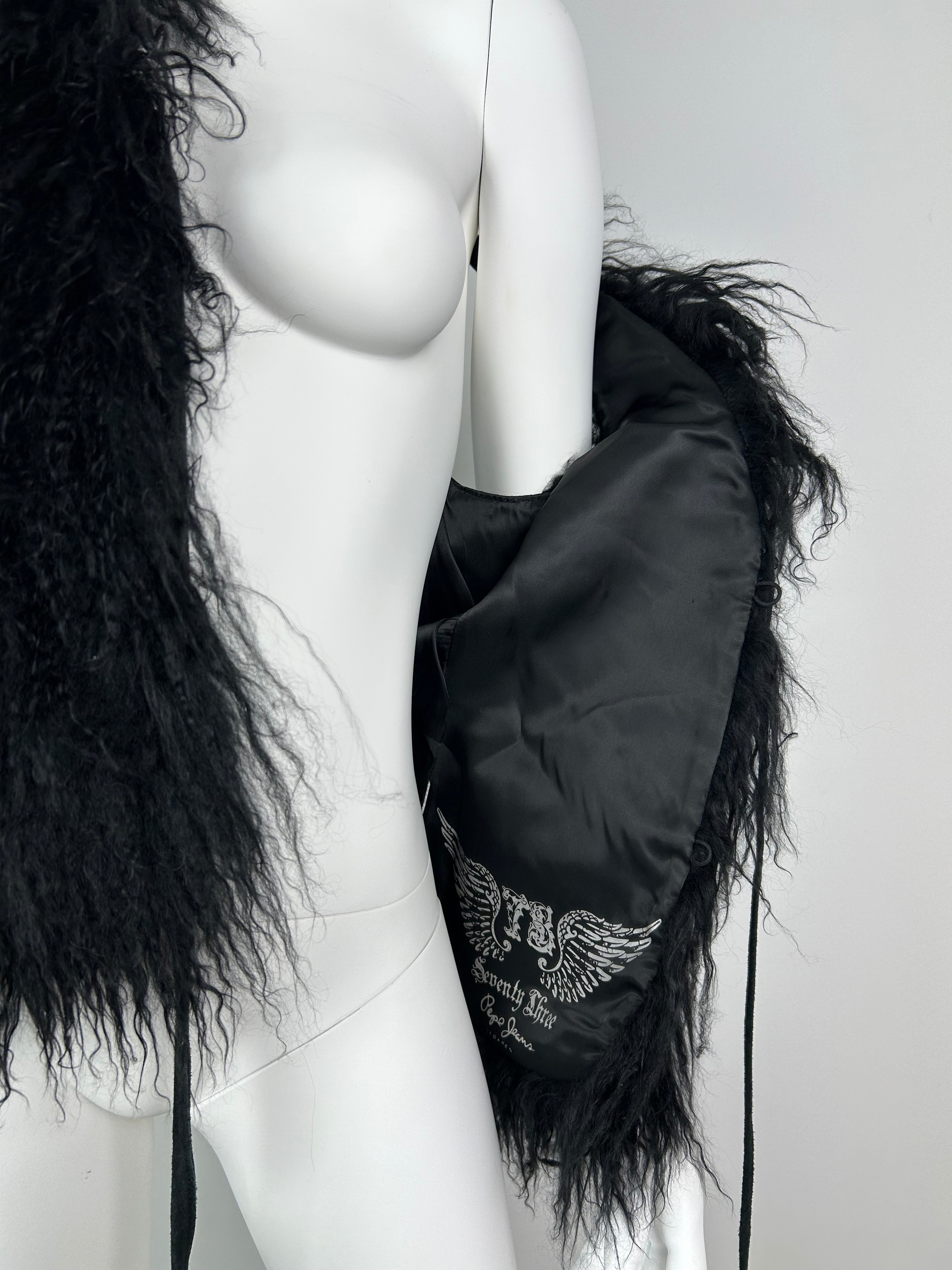 Curly Sheepskin Real Leather Vest Top