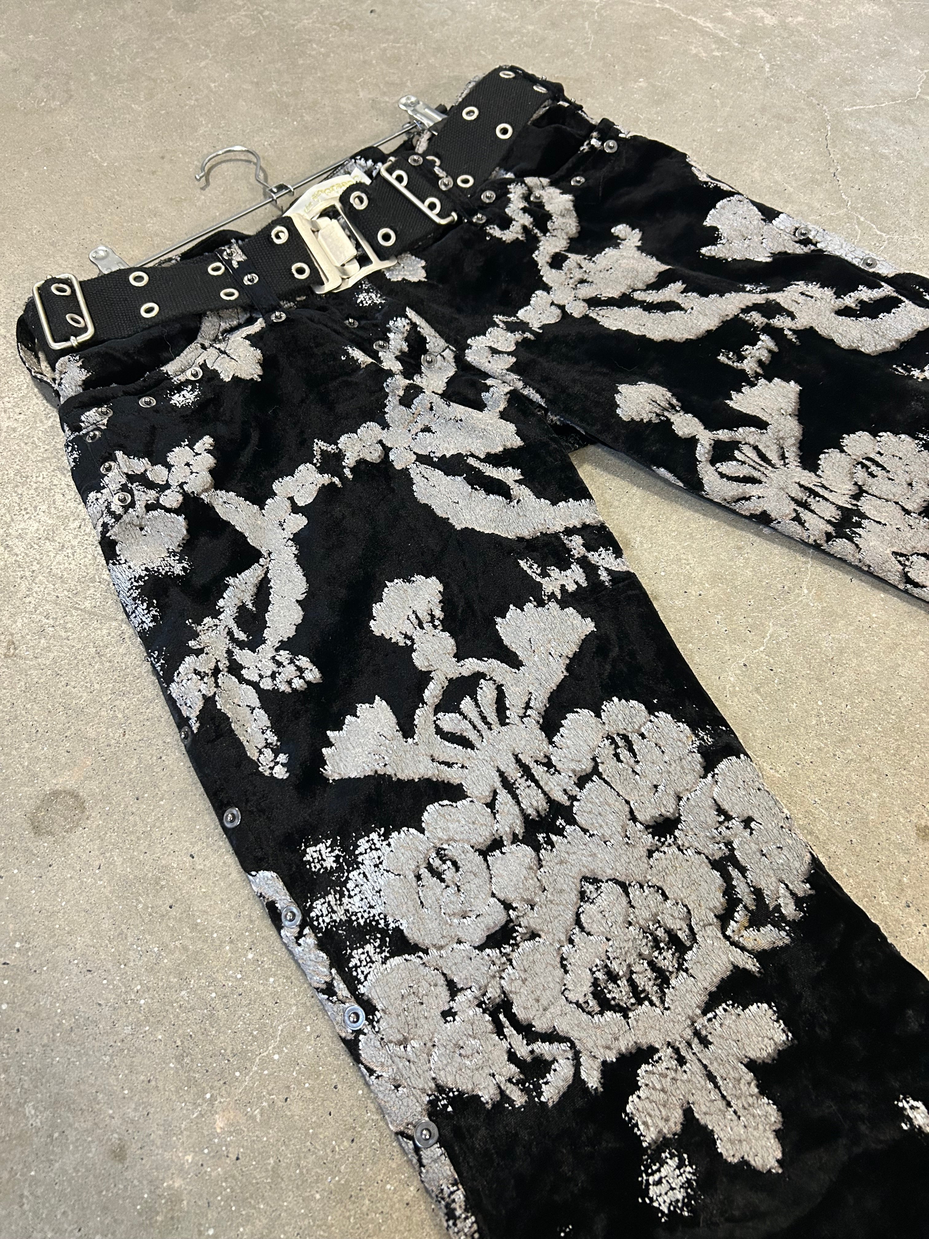 MUNTHE PLUS SIMONSEN Brocade Damask Velvet Trousers