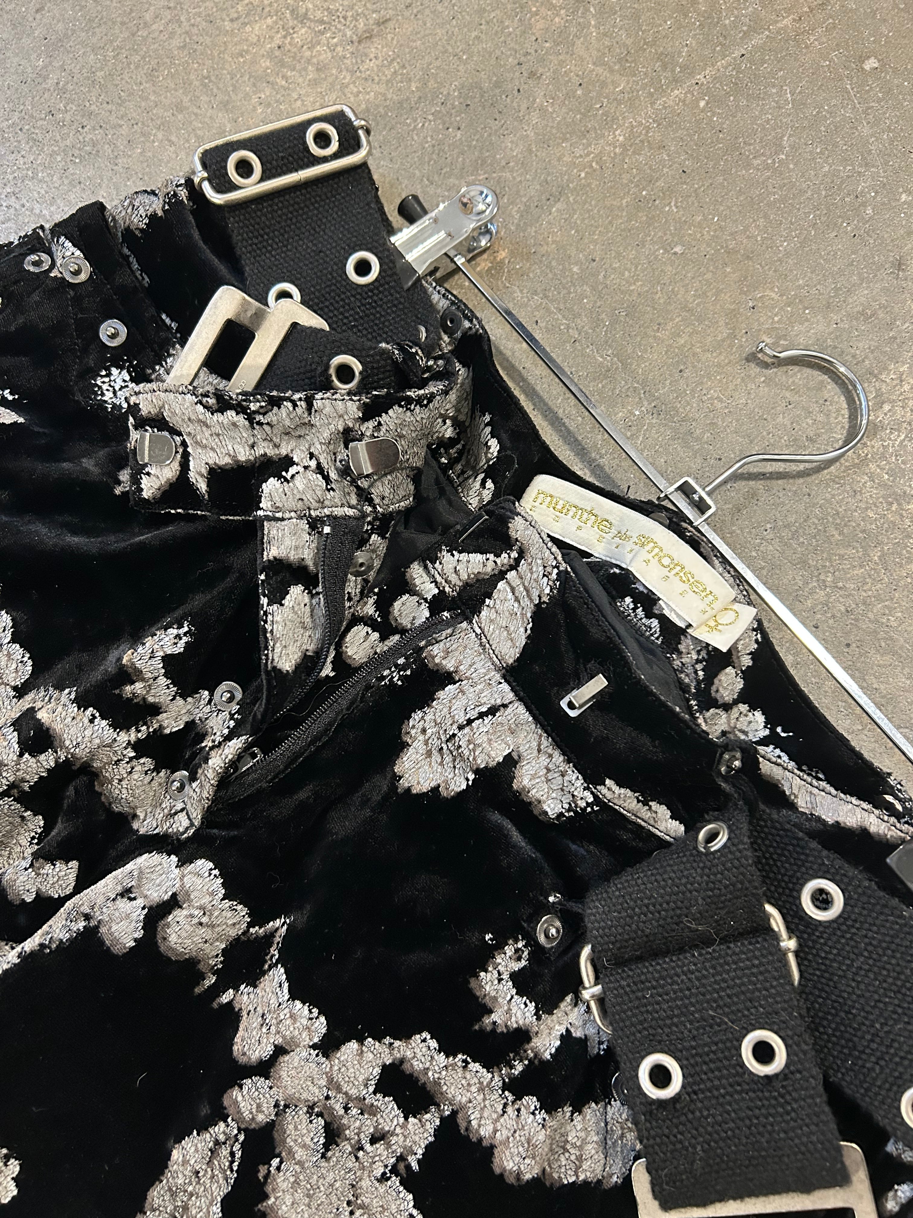 MUNTHE PLUS SIMONSEN Brocade Damask Velvet Trousers