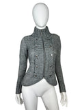 Military Napoleon Zip Up Turtleneck Sweater