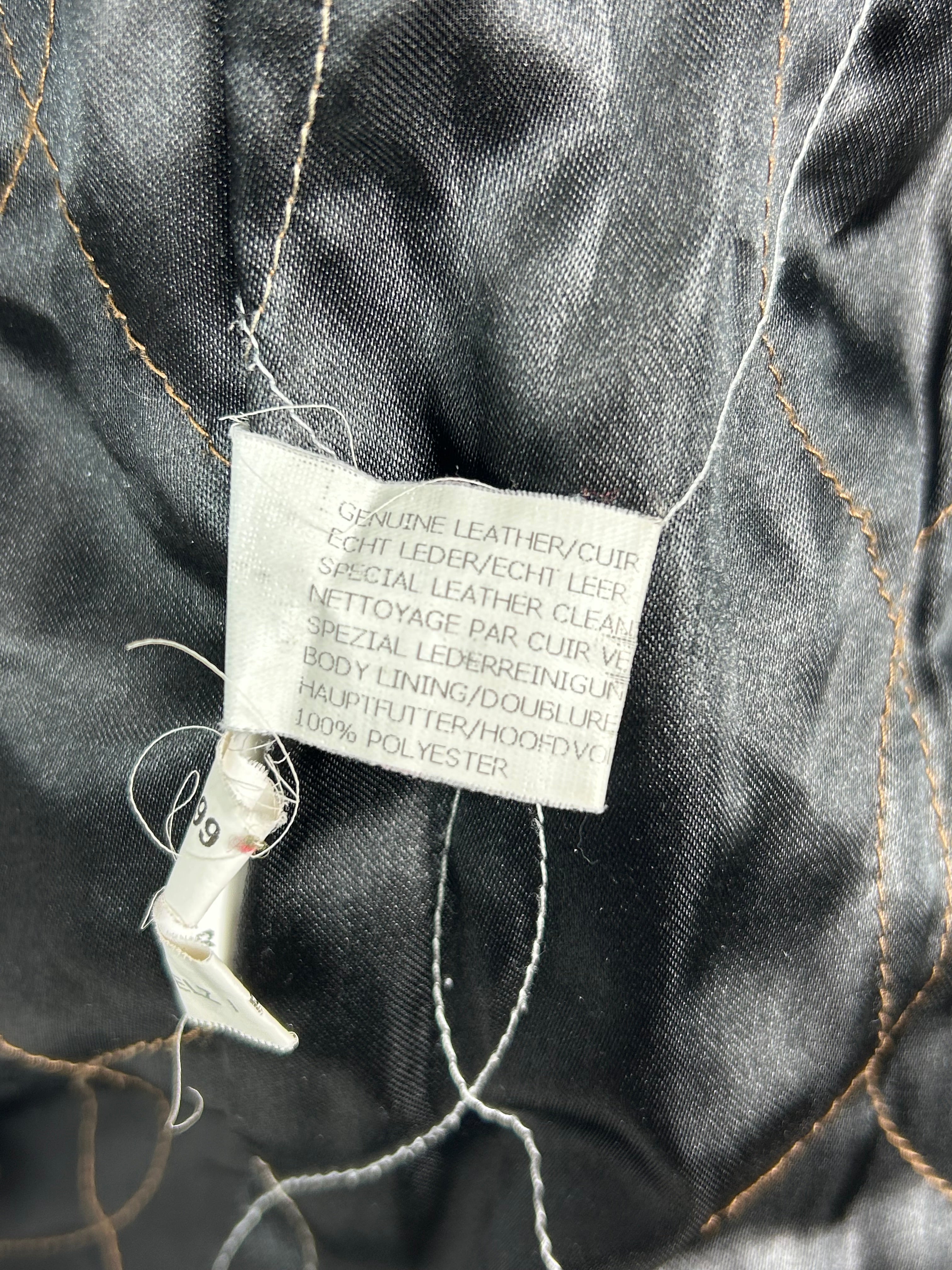 Black Real Leather Biker Jacket with Real Fur Details