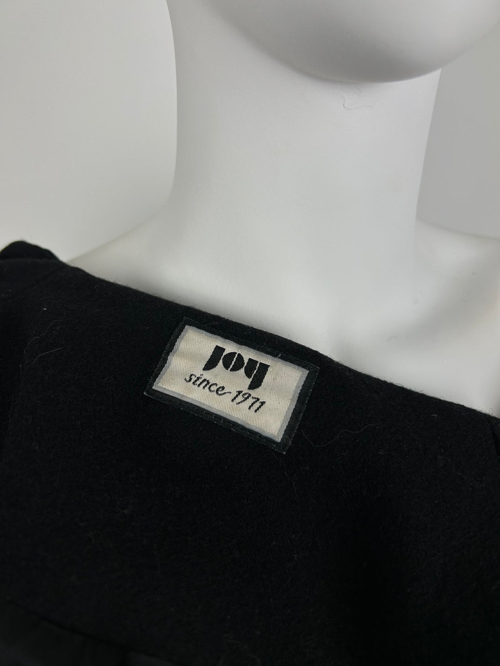 Wool Blend Biker Jacket with Straight Collar