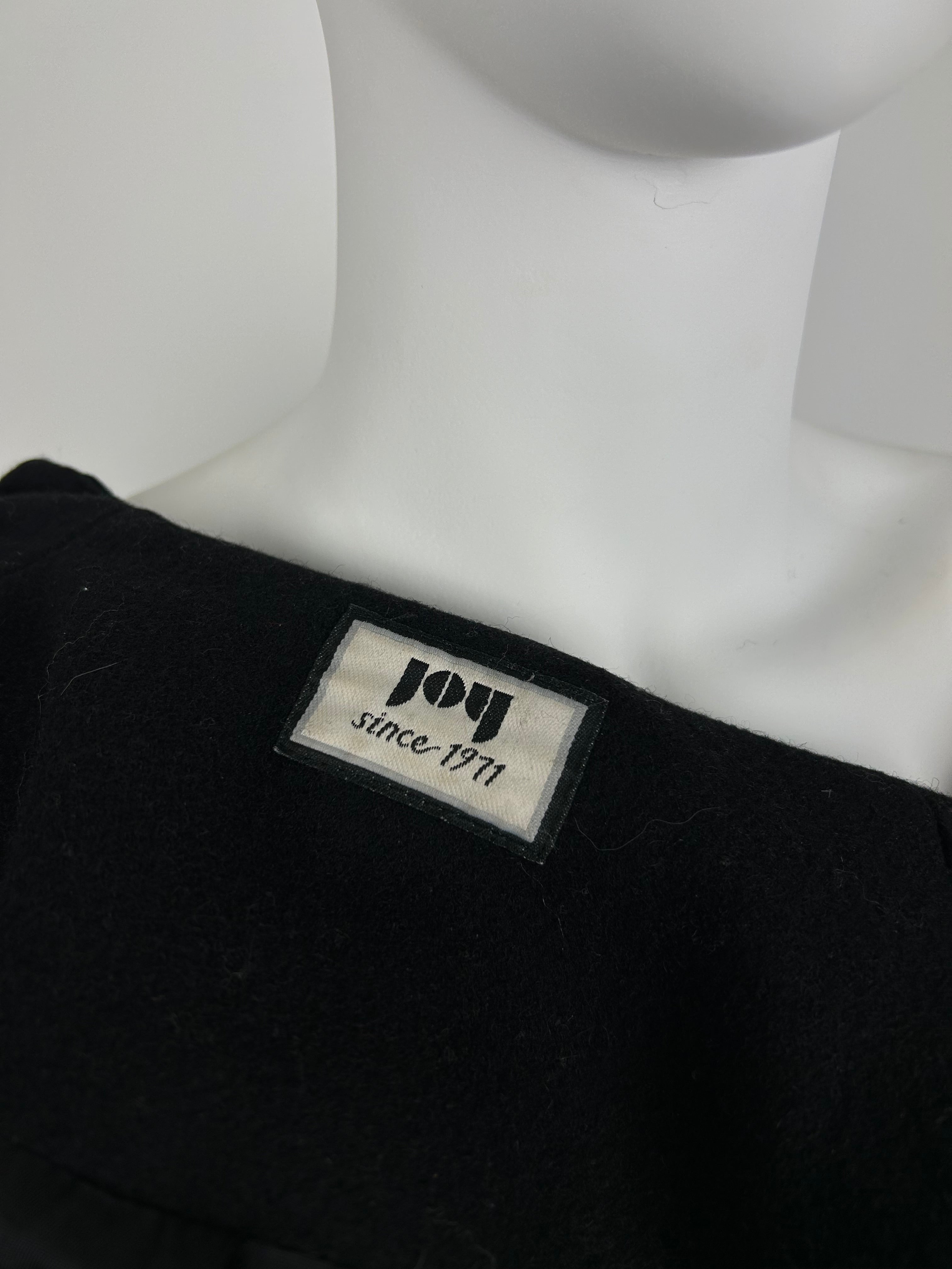 Wool Blend Biker Jacket with Straight Collar