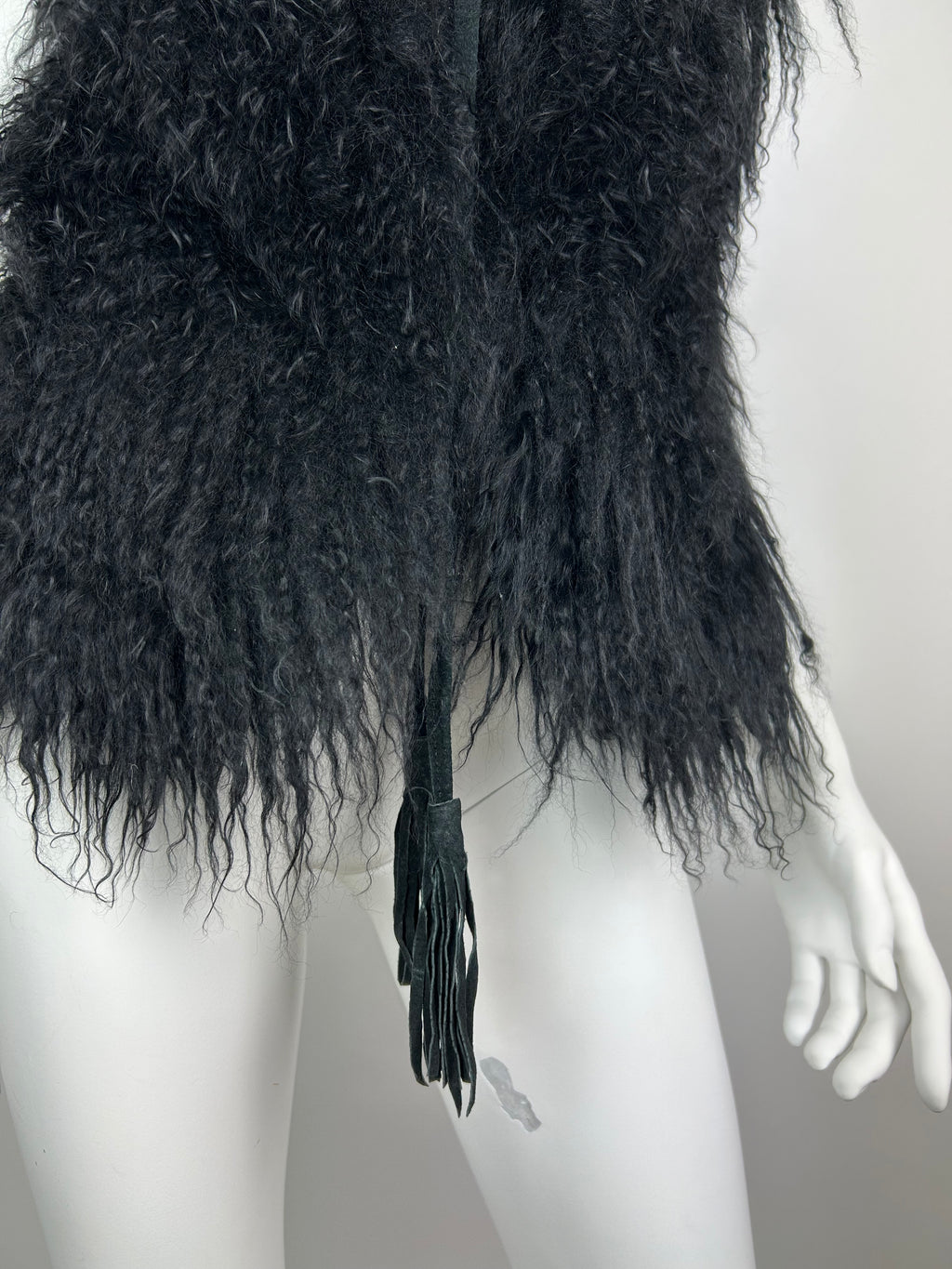 Curly Sheepskin Real Leather Vest Top