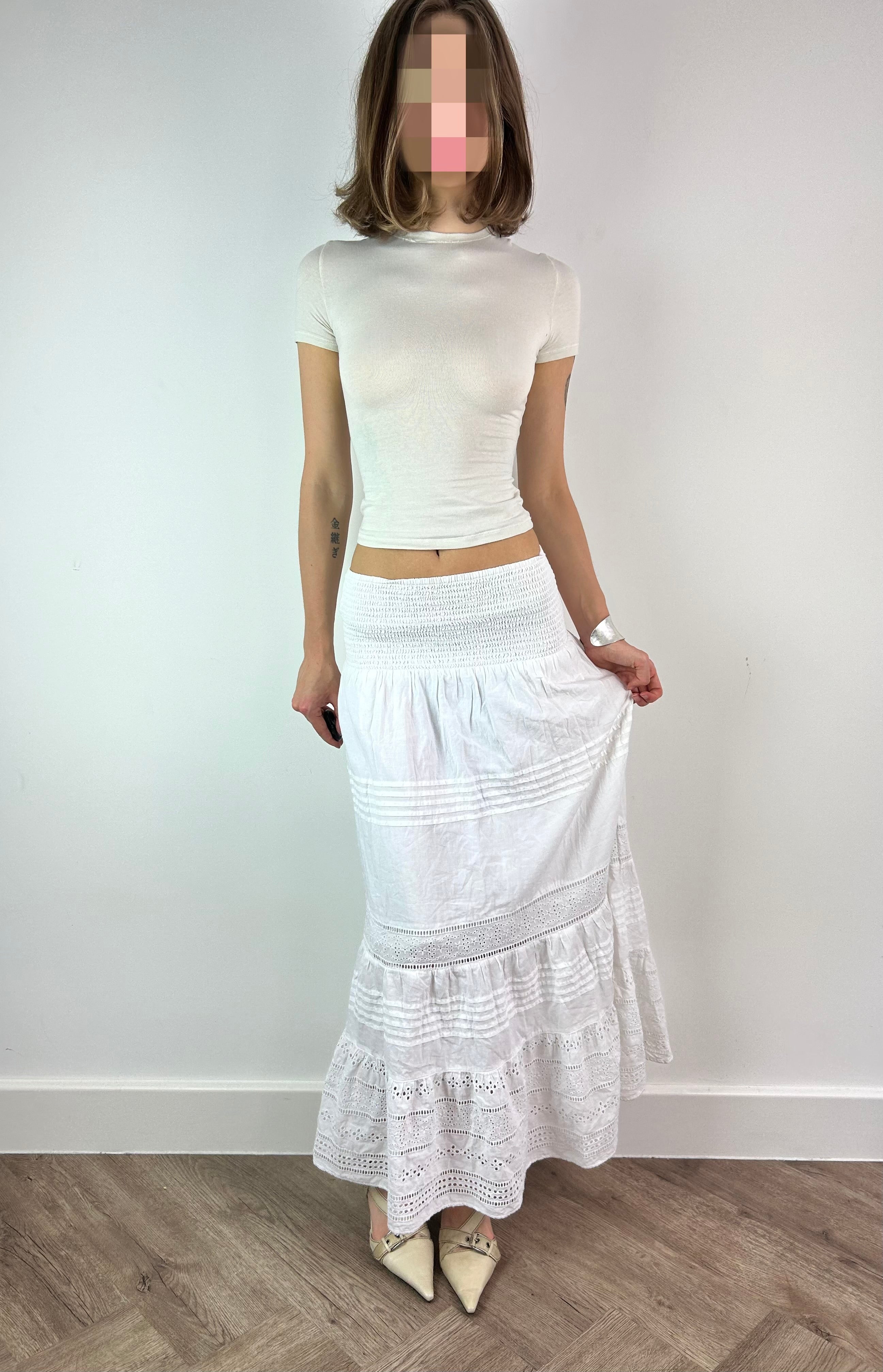 White Lace Maxi Skirt