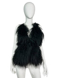 Curly Sheepskin Real Leather Vest Top