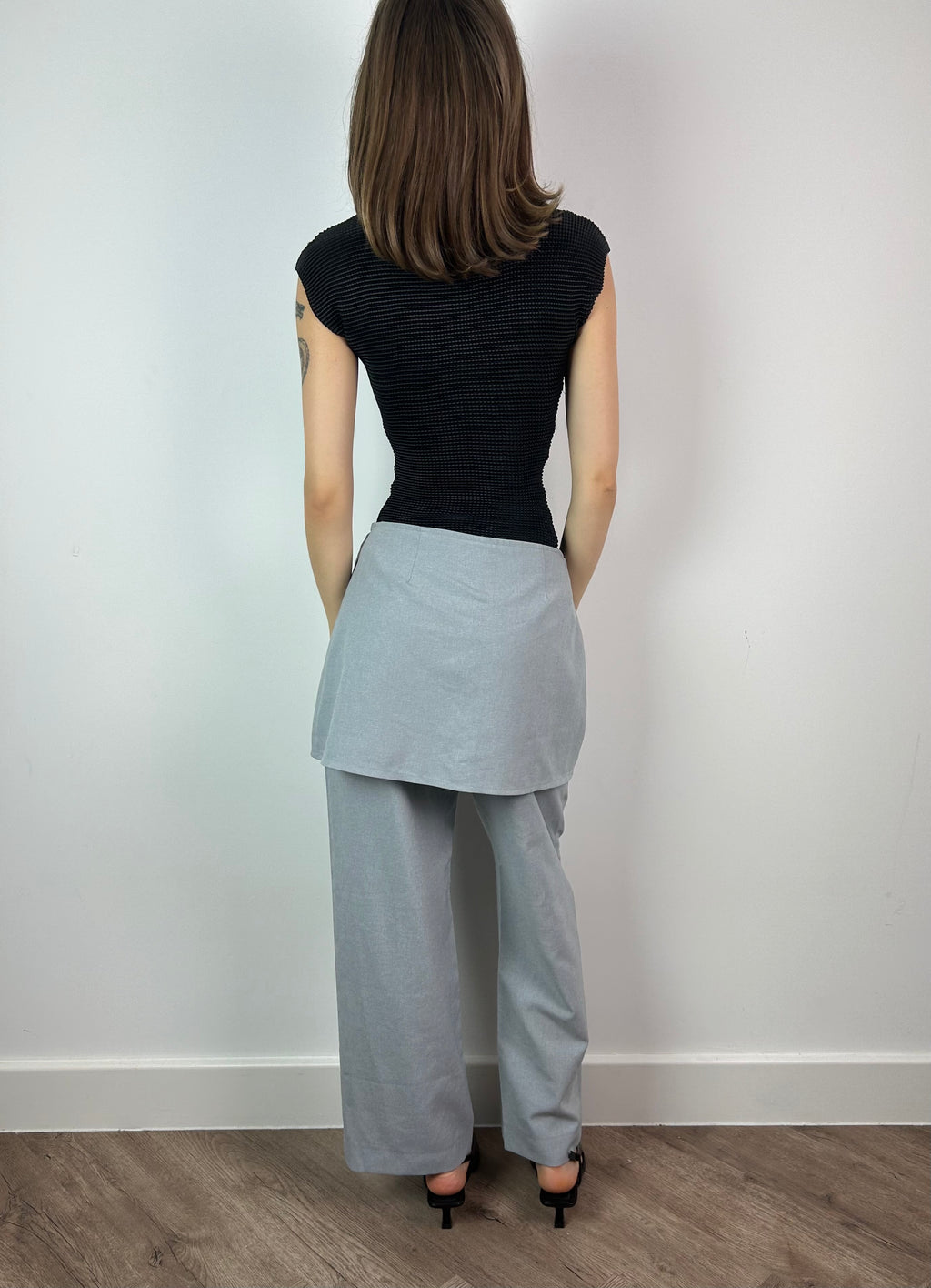 Light Grey Suit Trousers with Skirt