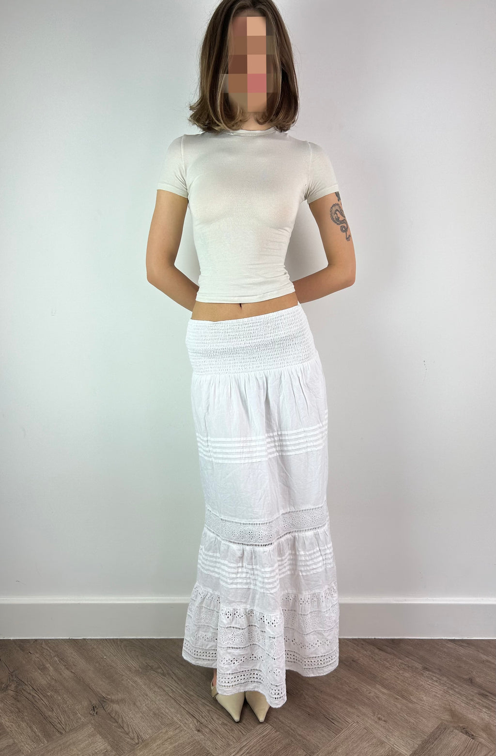 White Lace Maxi Skirt