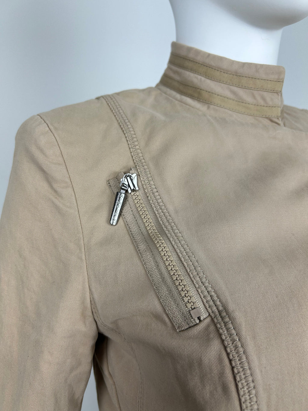 Military Napoleon Fitted Jacket with Huge Buttons and Studded Details