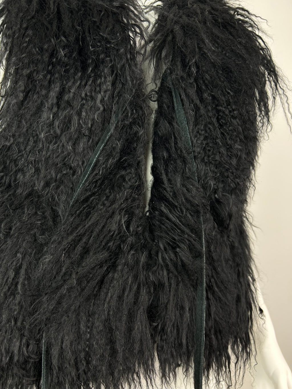 Curly Sheepskin Real Leather Vest Top